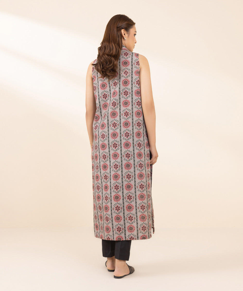 Women's Unstitched Khaddar Printed Multi Shirt