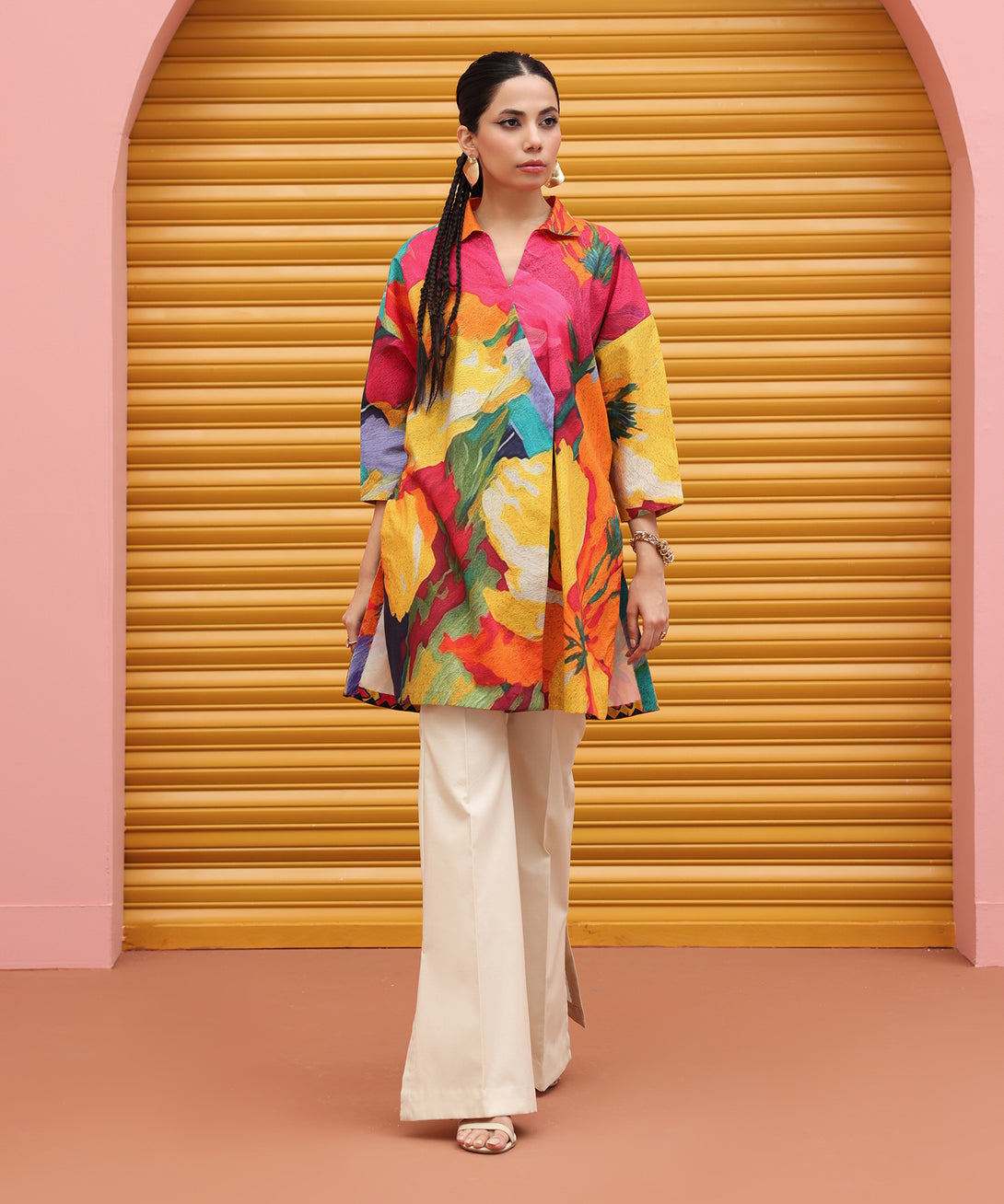Women's Unstitched Lawn Printed Multi Shirt