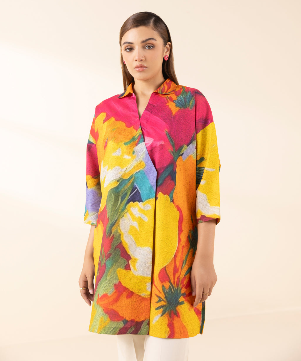 Women's Unstitched Lawn Printed Multi Shirt