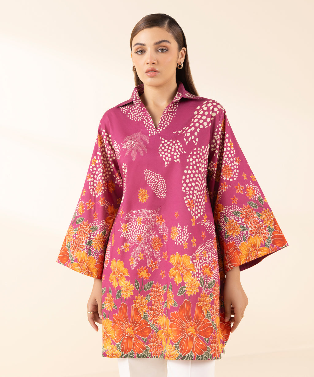 Women's Unstitched Lawn Printed Multi Shirt