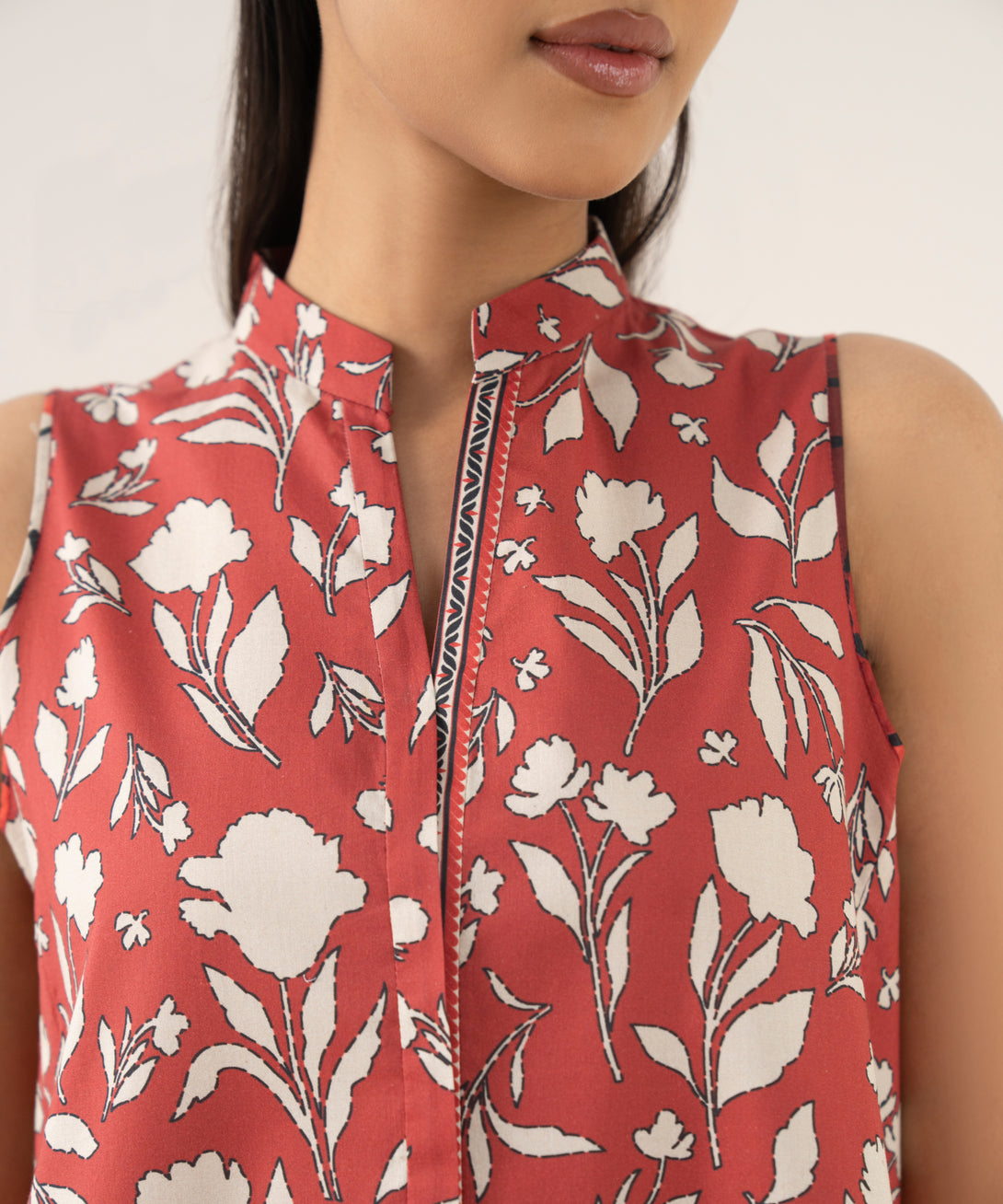 Women's Unstitched Cotton Printed Multi Three Piece Suit