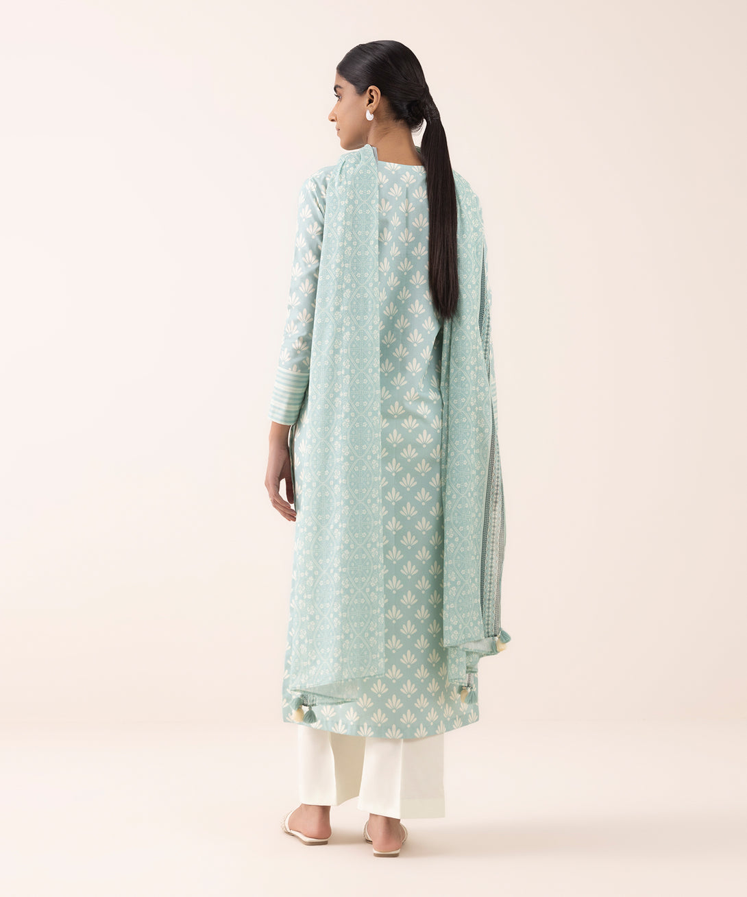 Women's Unstitched Cotton Printed Multi 2 Piece Suit