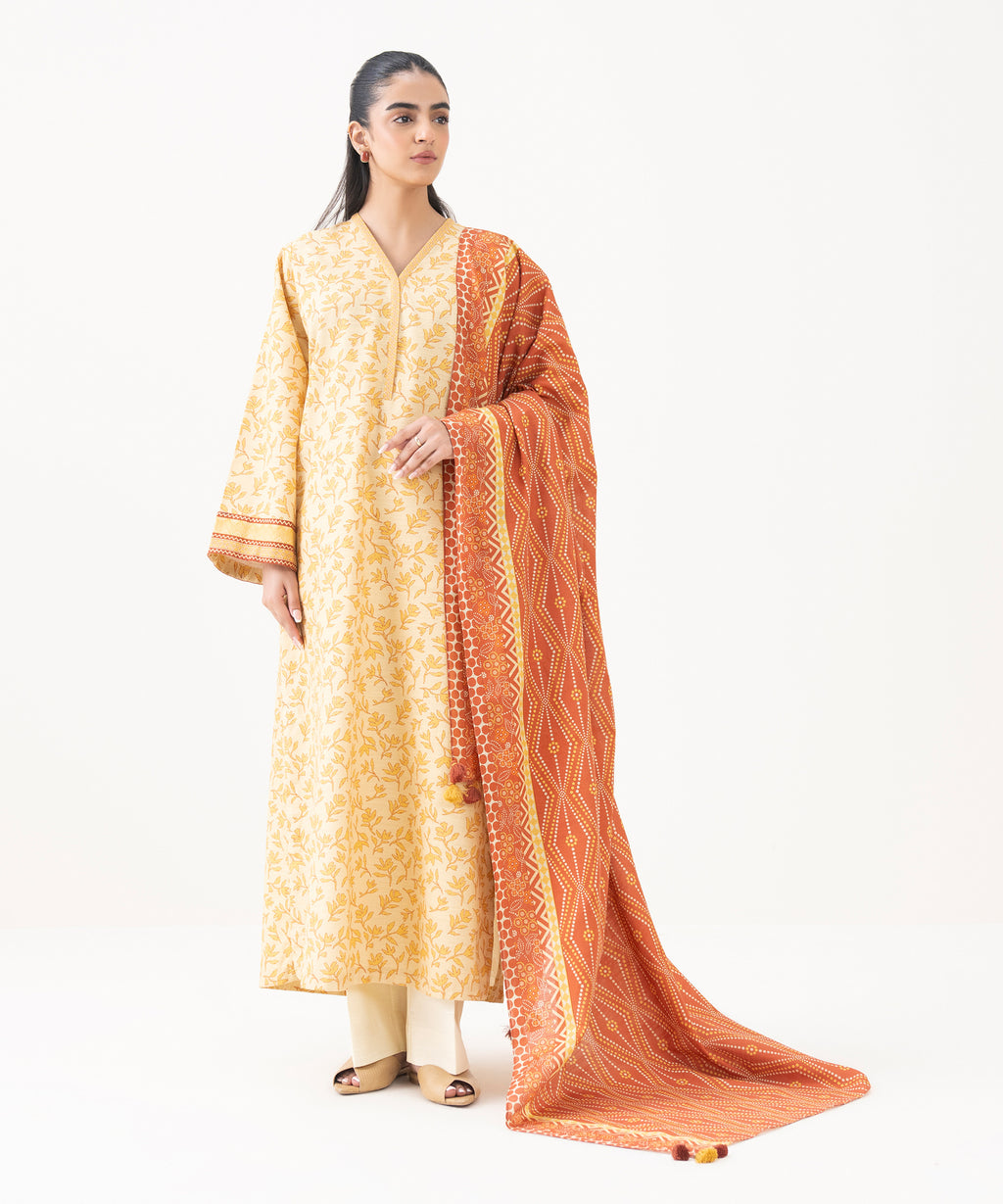 2 Piece - Printed Khaddar Suit
