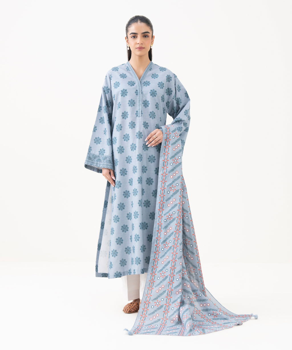 2 Piece - Printed Khaddar Suit