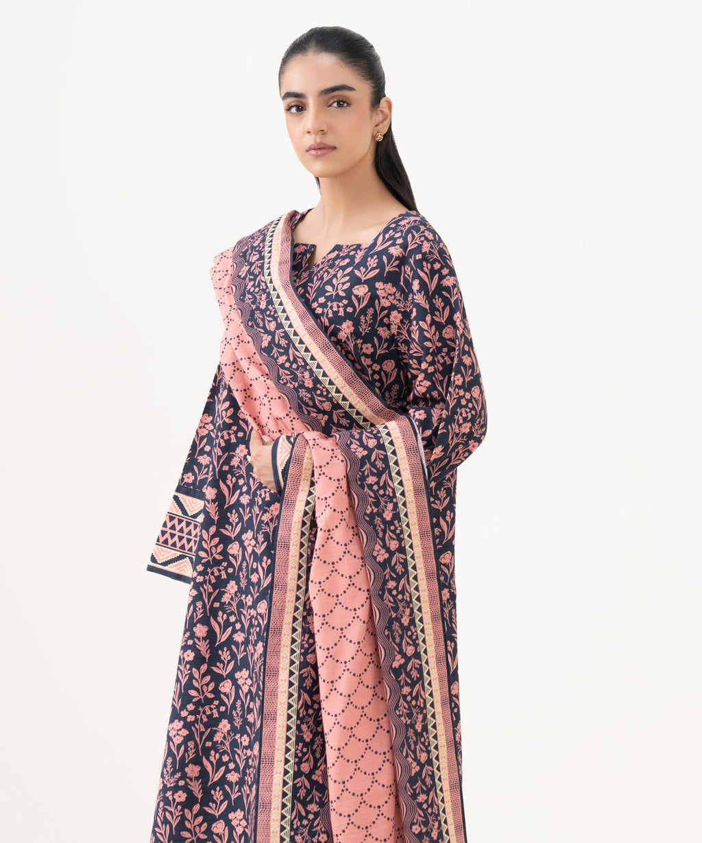 2 Piece - Printed Khaddar Suit