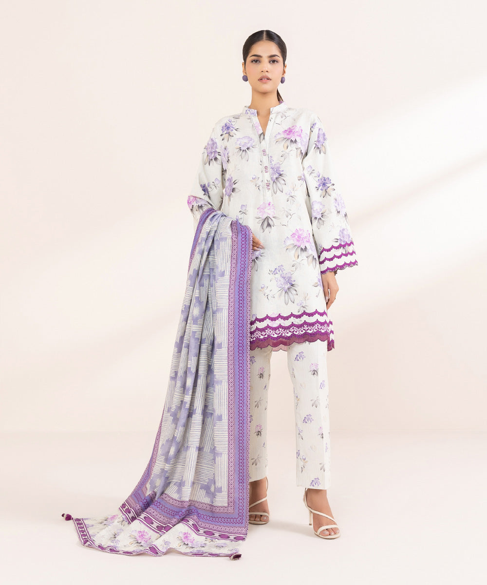 2 Piece - Printed Khaddar Suit