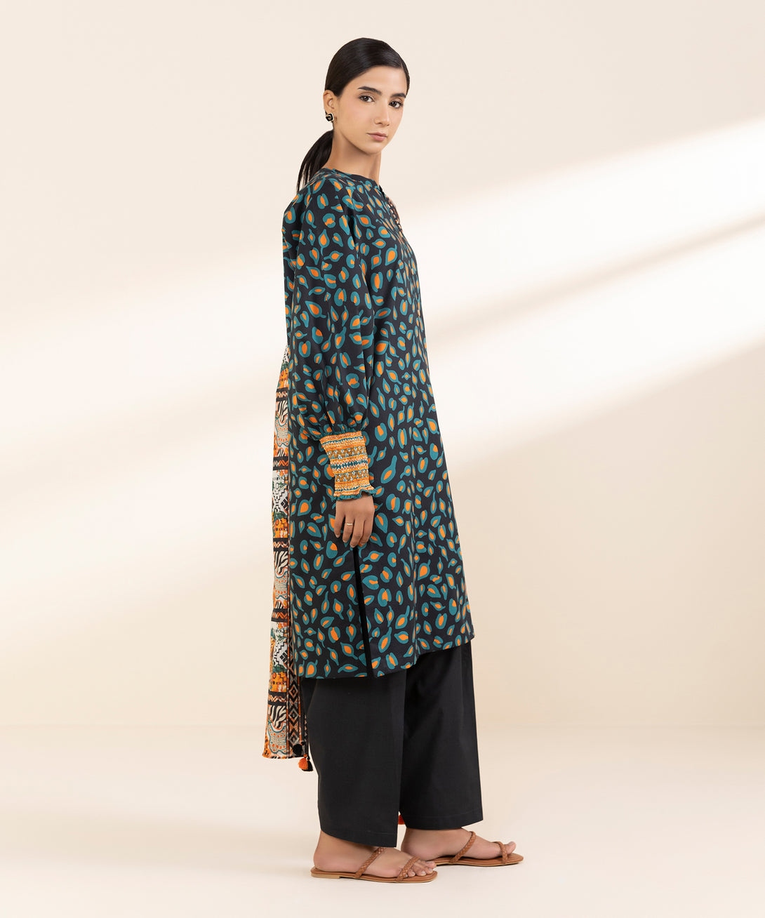 Women's Unstitched Lawn Printed Multi 2 Piece Suit