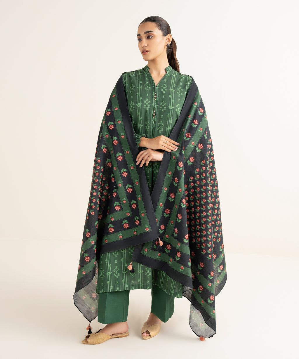 2 Piece - Printed Light Khaddar Suit