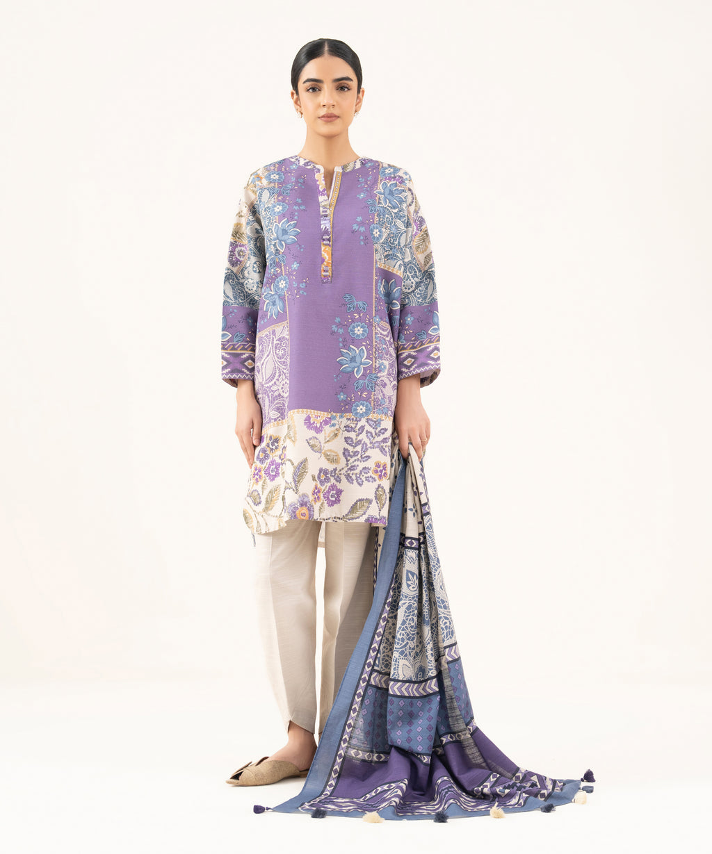 2 Piece - Printed Khaddar Suit
