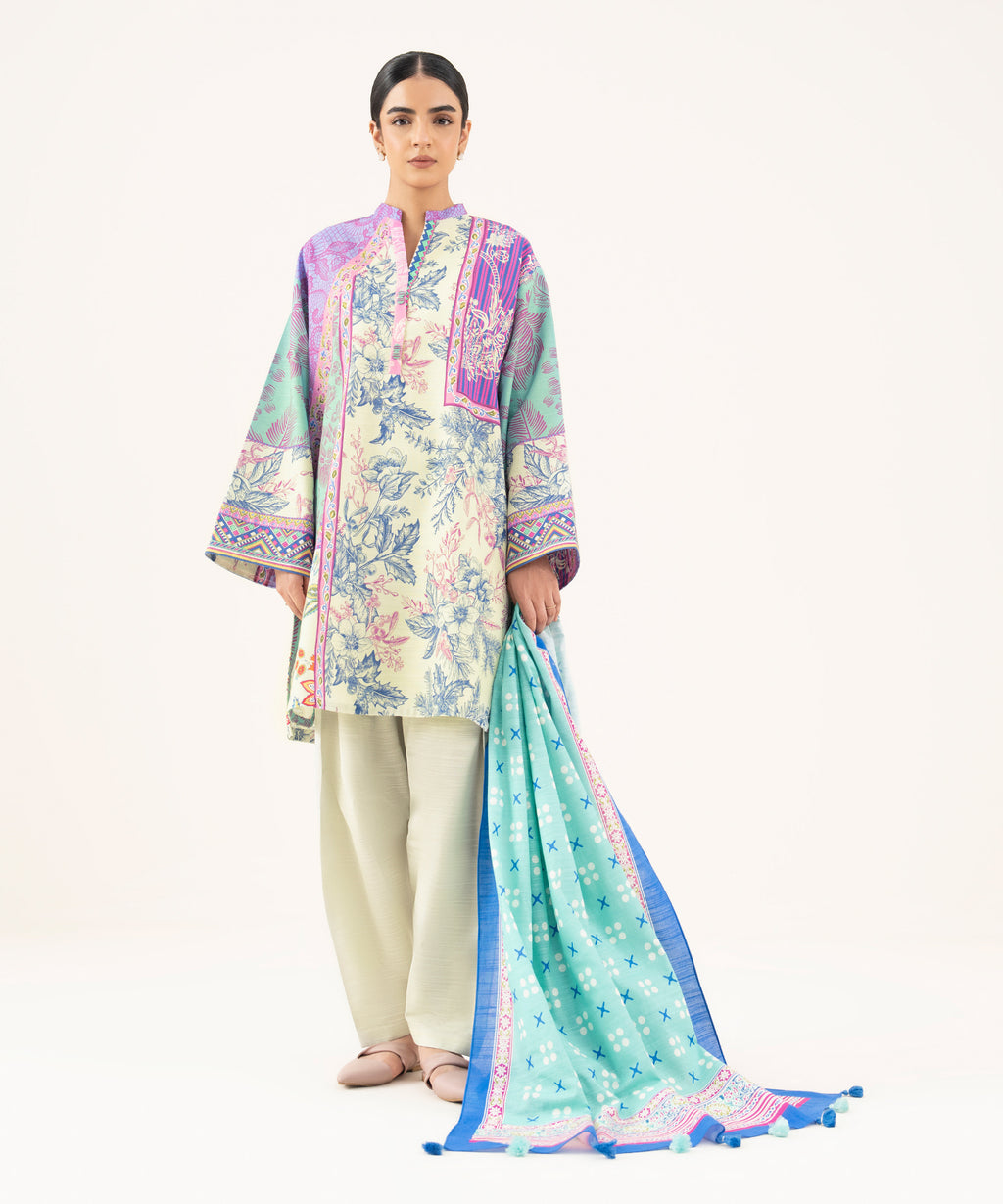 2 Piece - Printed Khaddar Suit