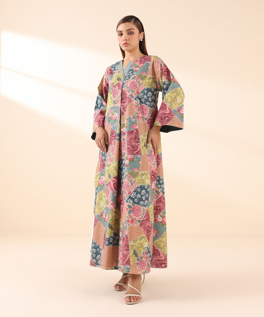 Women's Unstitched Lawn Printed Multi 2 Piece Suit