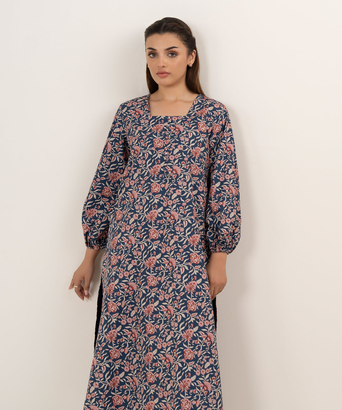 Women's Unstitched Cotton Printed Multi 2 Piece Suit