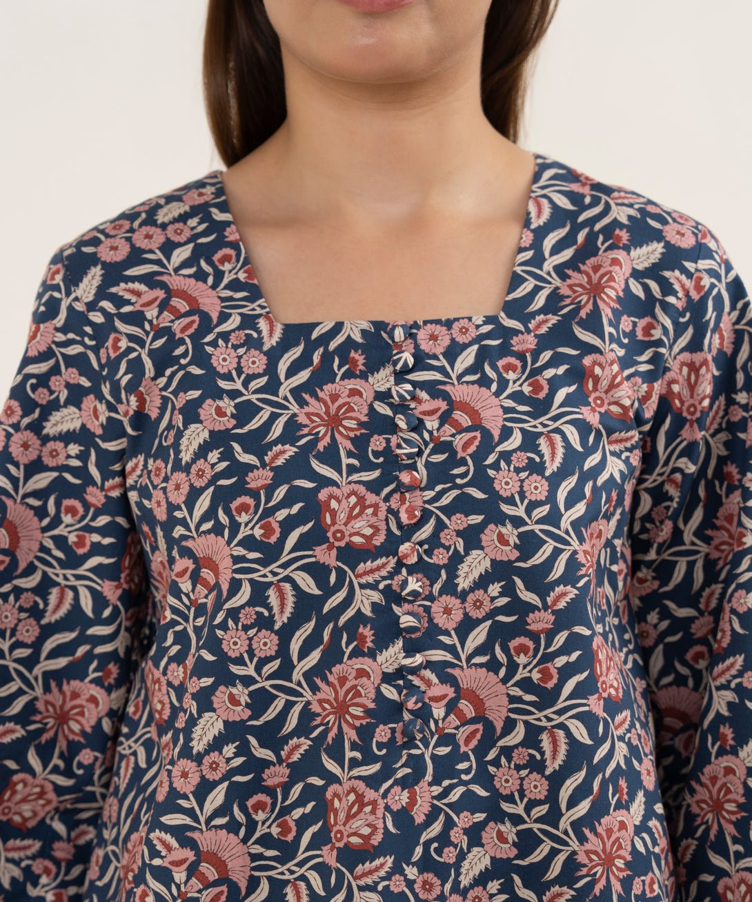 Women's Unstitched Cotton Printed Multi 2 Piece Suit