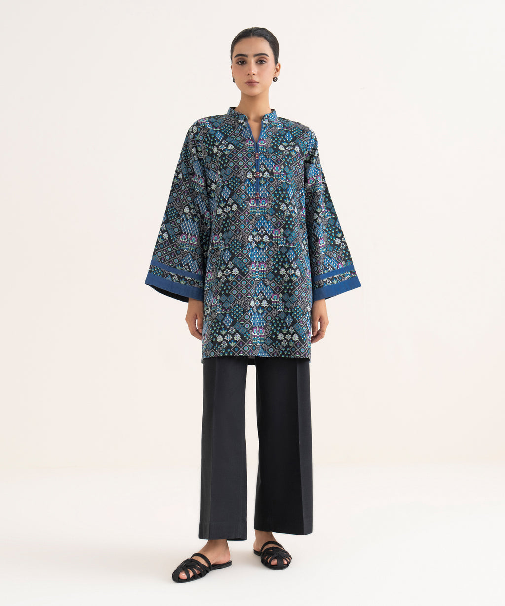 Women's Unstitched Light Khaddar Printed Multi Two Piece Suit