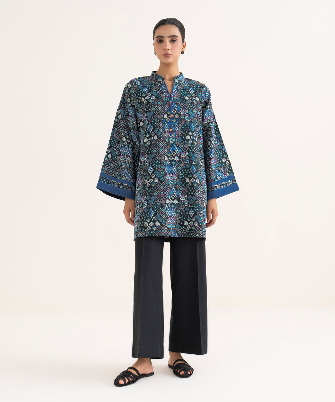 Women's Unstitched Light Khaddar Printed Multi Two Piece Suit