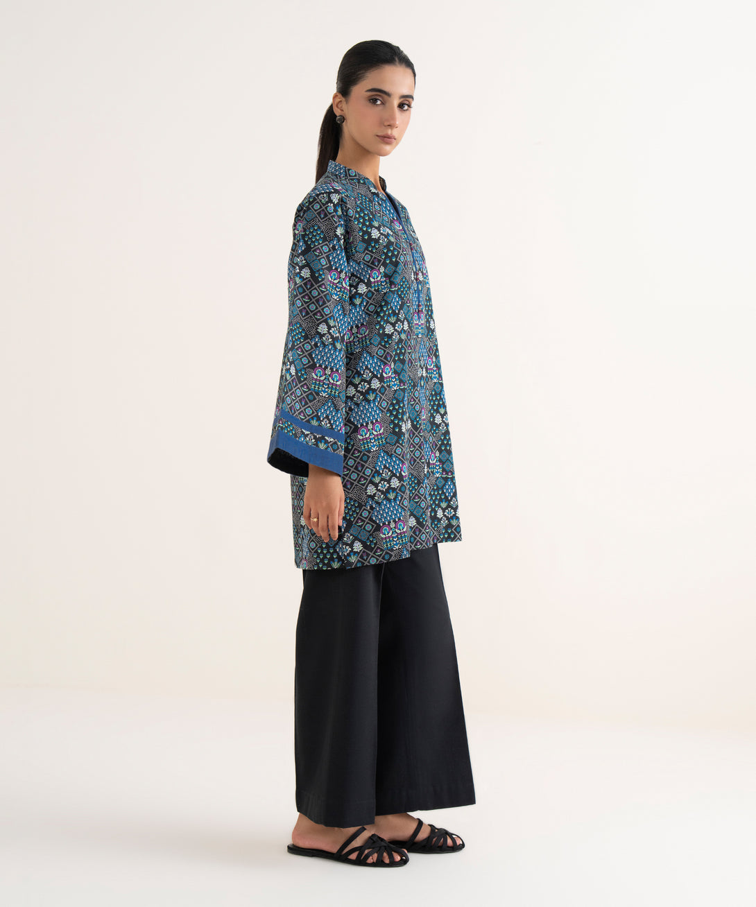 Women's Unstitched Light Khaddar Printed Multi Two Piece Suit