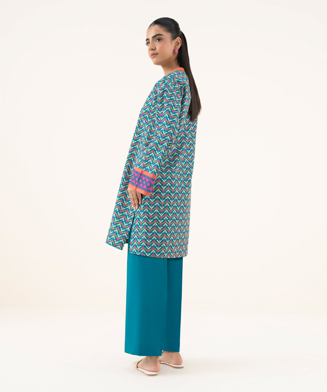 Women's Unstitched Light Khaddar Printed Multi Two Piece Suit
