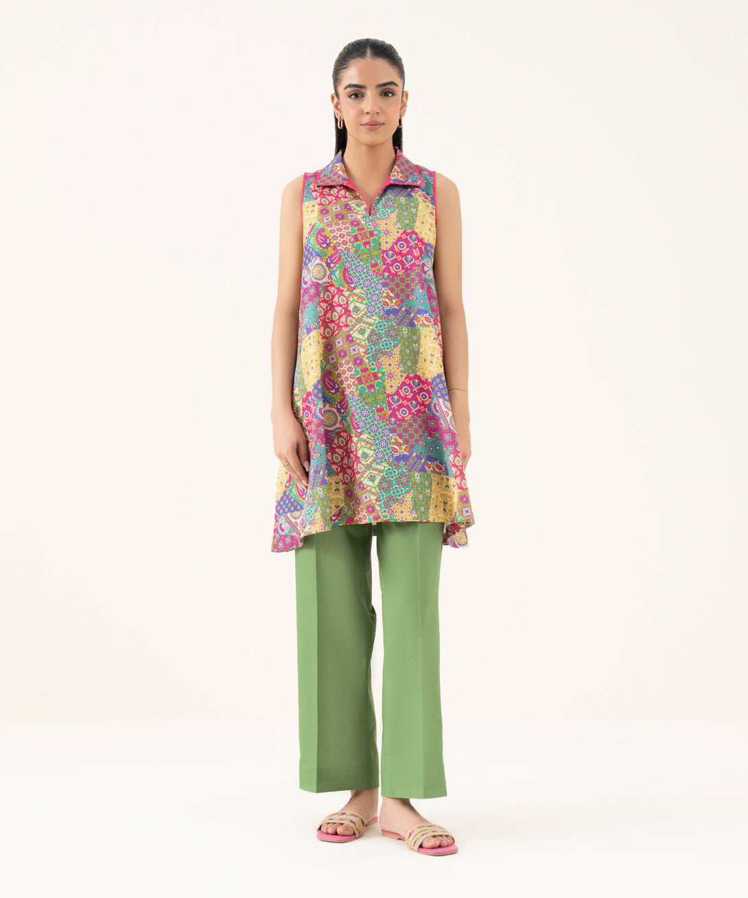 Women's Unstitched Light Khaddar Printed Multi Two Piece Suit