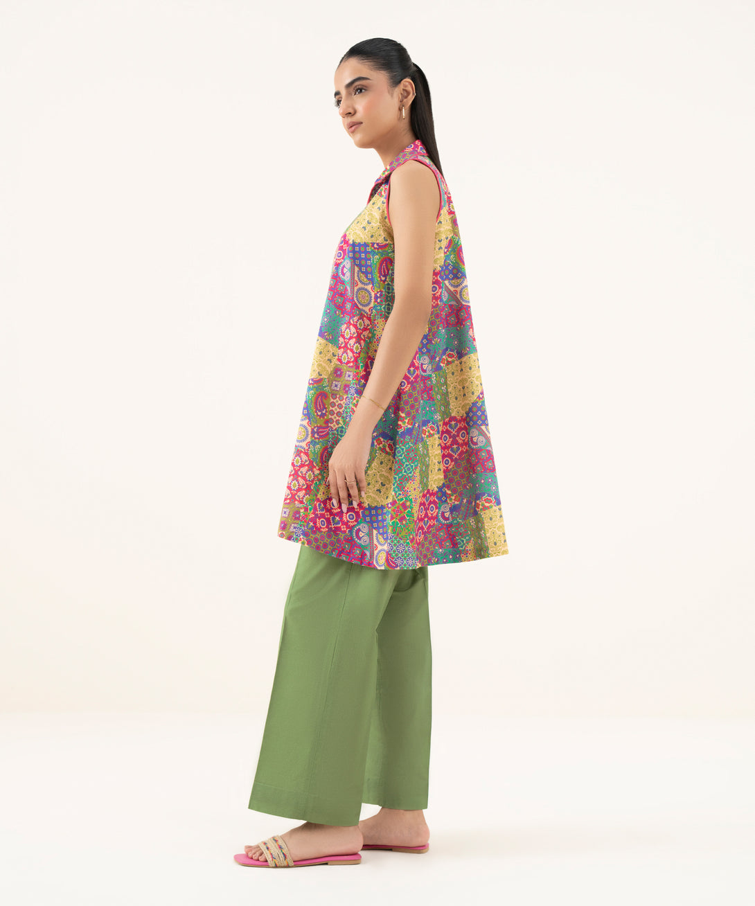 Women's Unstitched Light Khaddar Printed Multi Two Piece Suit