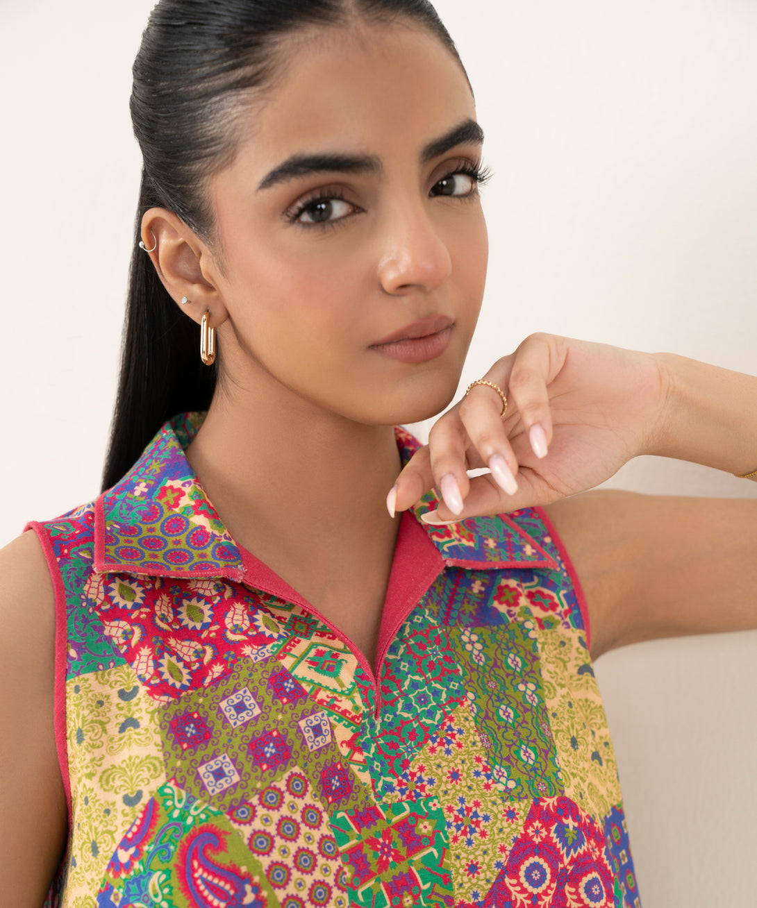 Women's Unstitched Light Khaddar Printed Multi Two Piece Suit