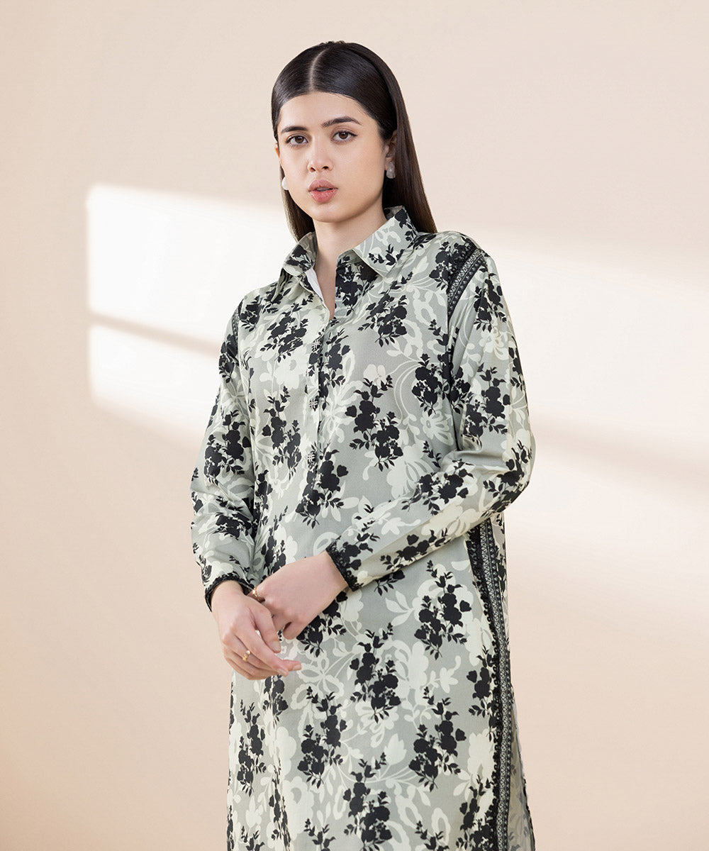 Women's Cambric Embroidered Multi Unstitched 2 Piece Suit