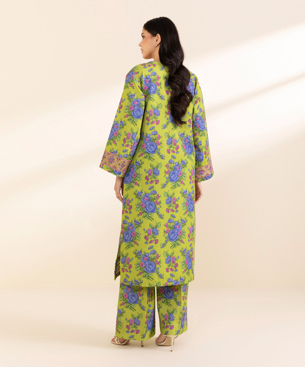 Women's Unstitched Light Khaddar Embroidered Multi 2 Piece Suit