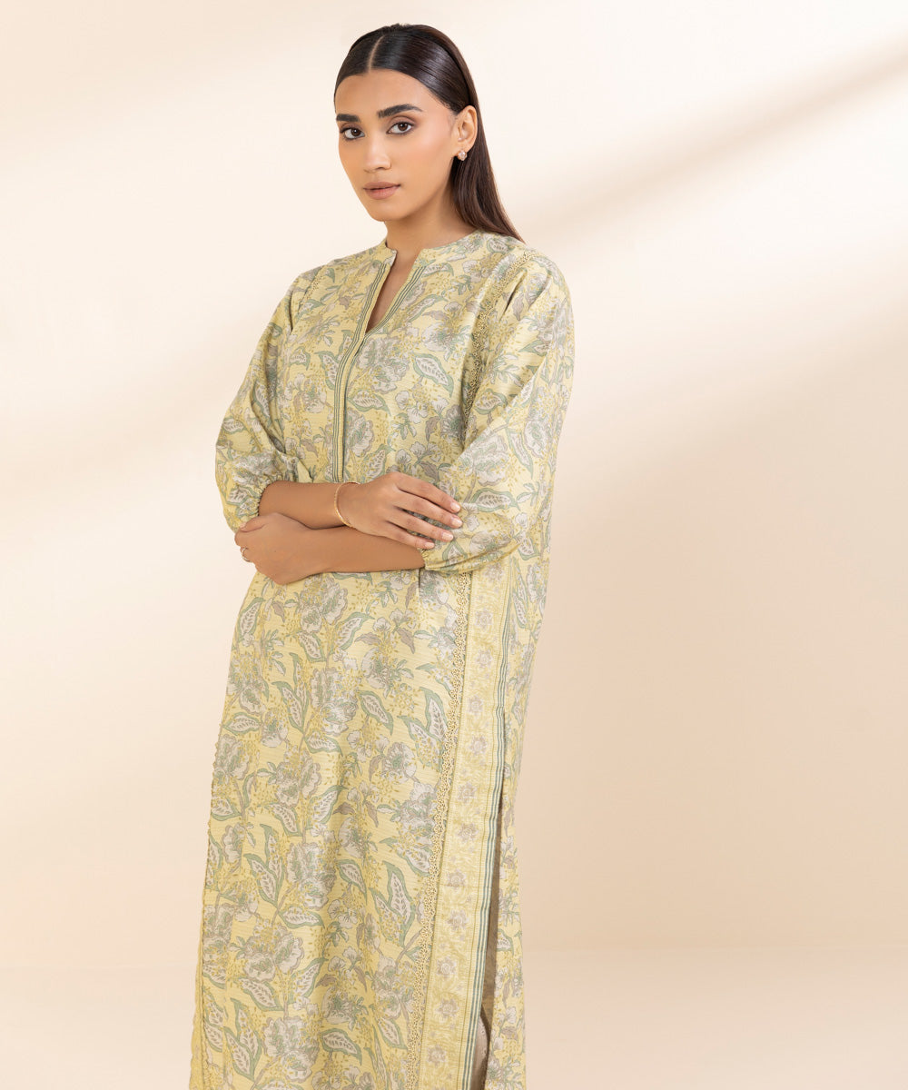 Women's Unstitched Zari Khaddar Printed Multi 2 Piece Suit