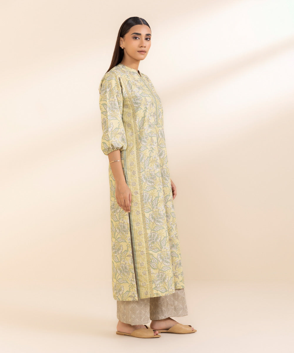 Women's Unstitched Zari Khaddar Printed Multi 2 Piece Suit