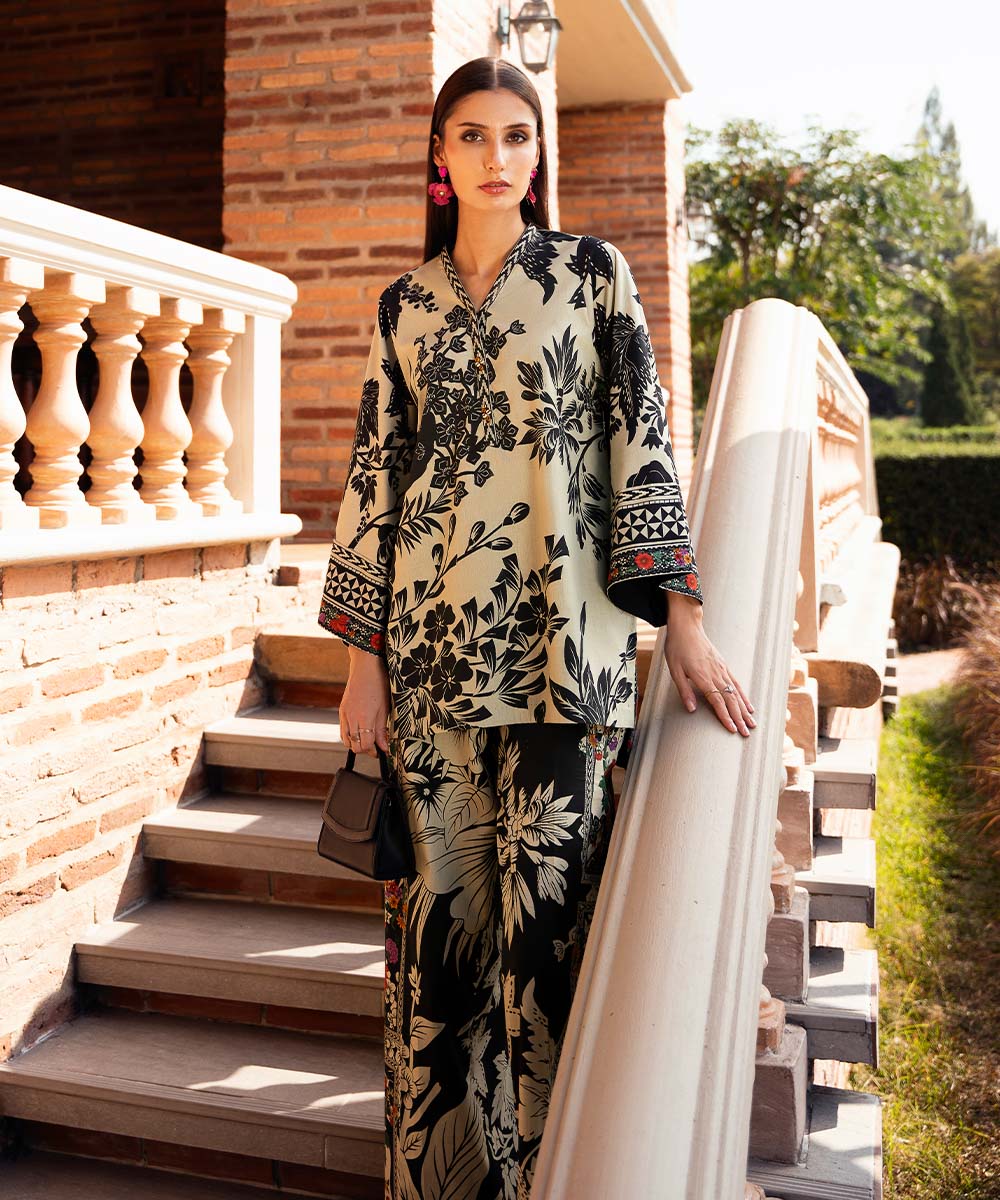 Women's Unstitched Lawn Printed Multi 2 Piece Suit