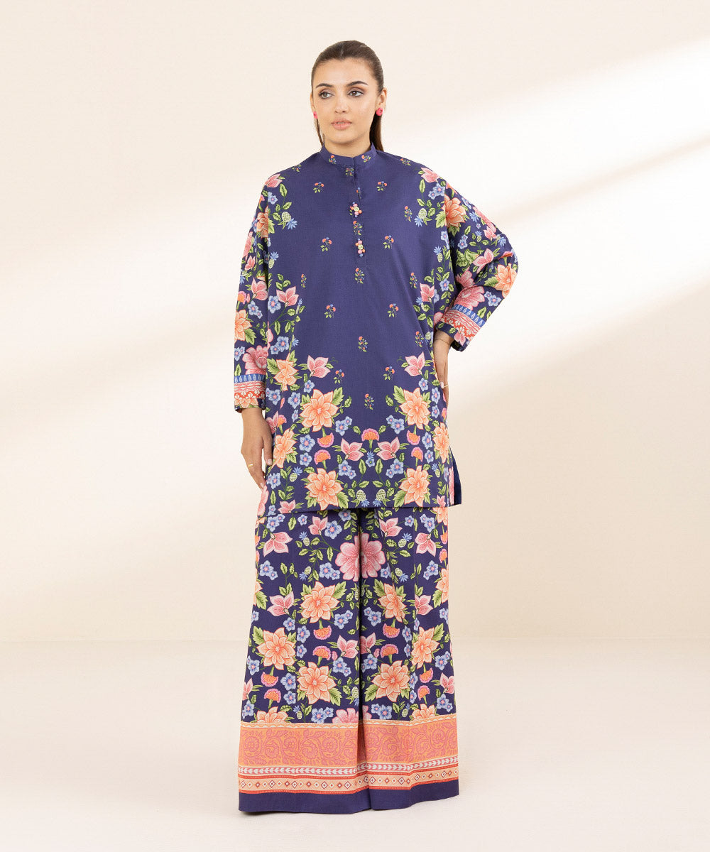 Unstitched Women's Printed Lawn Multi Two Piece Suit 