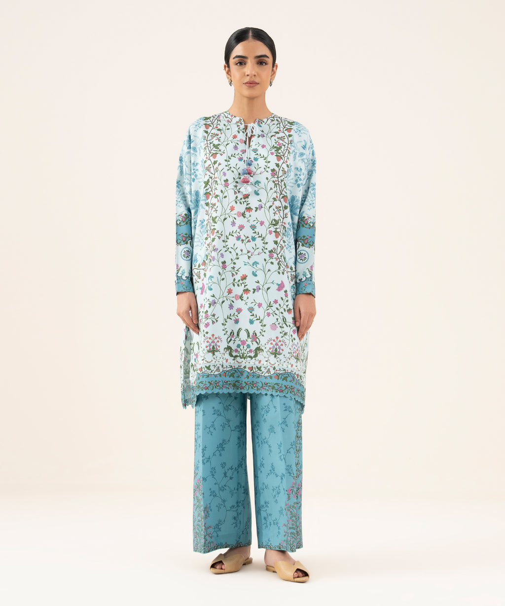 2 Piece - Printed Viscose Khaddar Suit