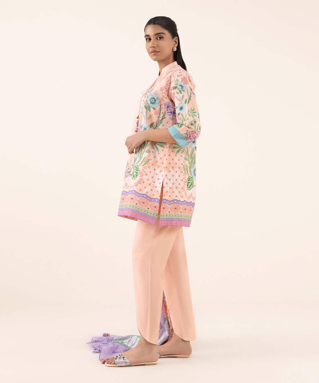 Women's Unstitched Lawn Printed Multi 3 Piece Suit