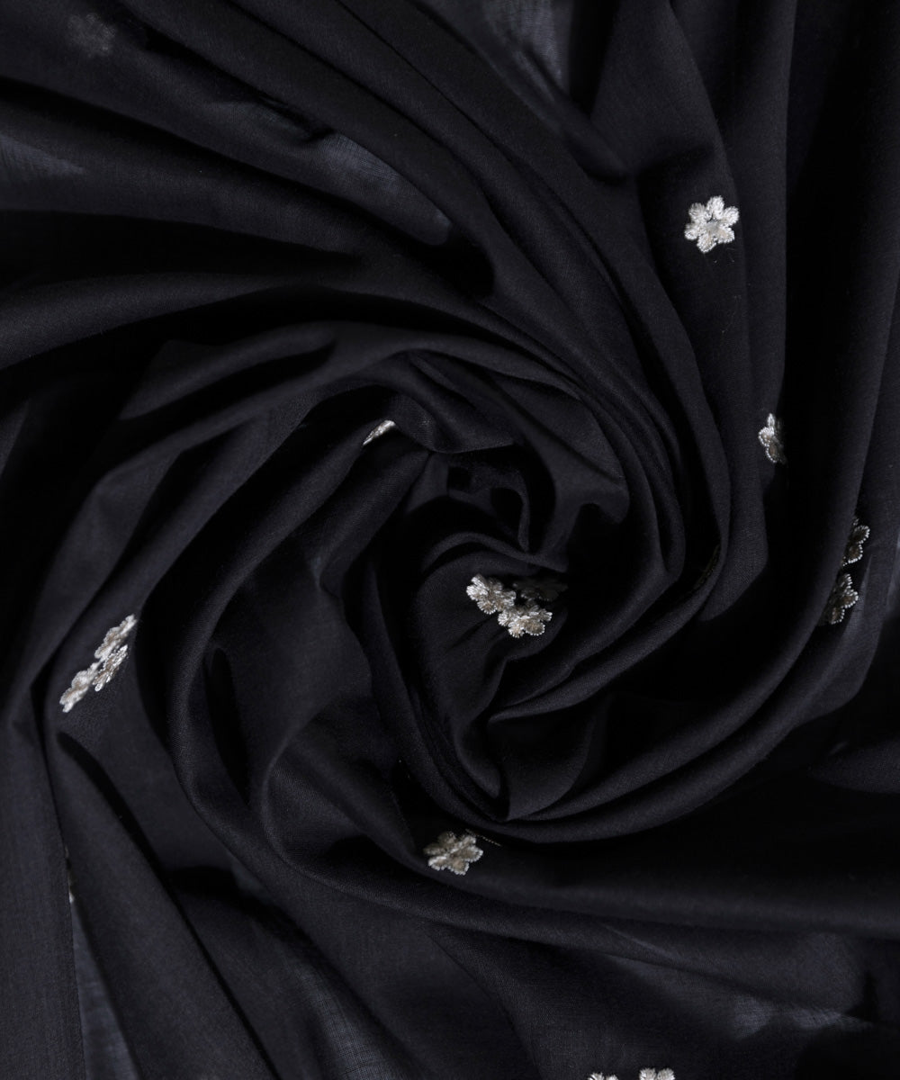 Fine Voile Black Embroidered Dupatta