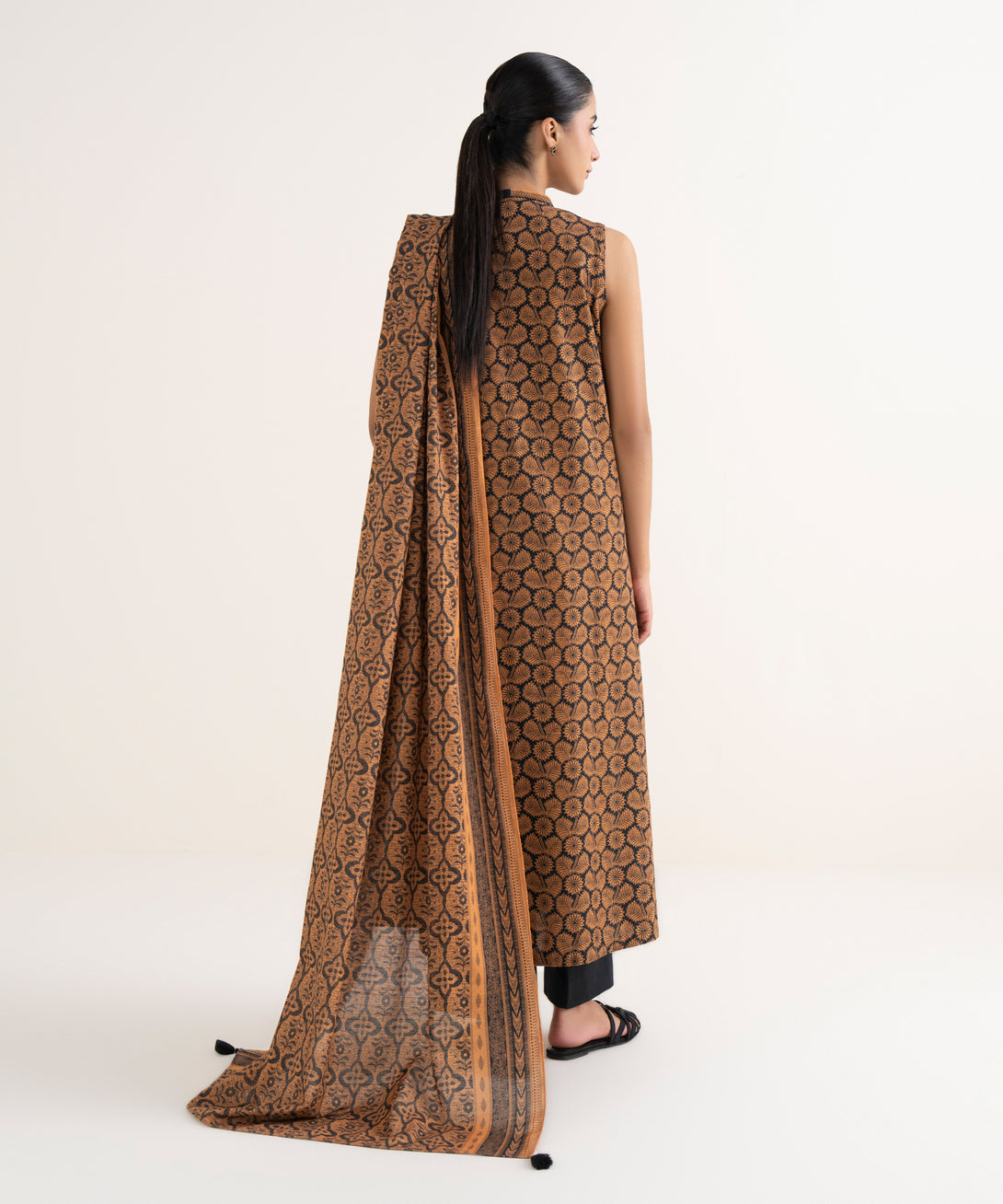 Women's Unstitched Light Khaddar Printed Multi Two Piece Suit