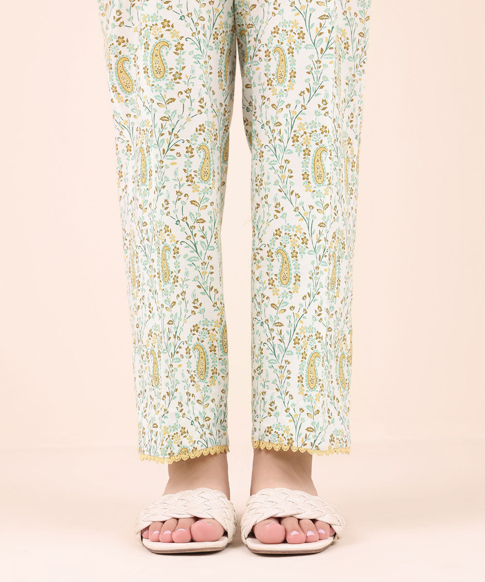 Women's Pret Cambric Multi Printed Straight Pants