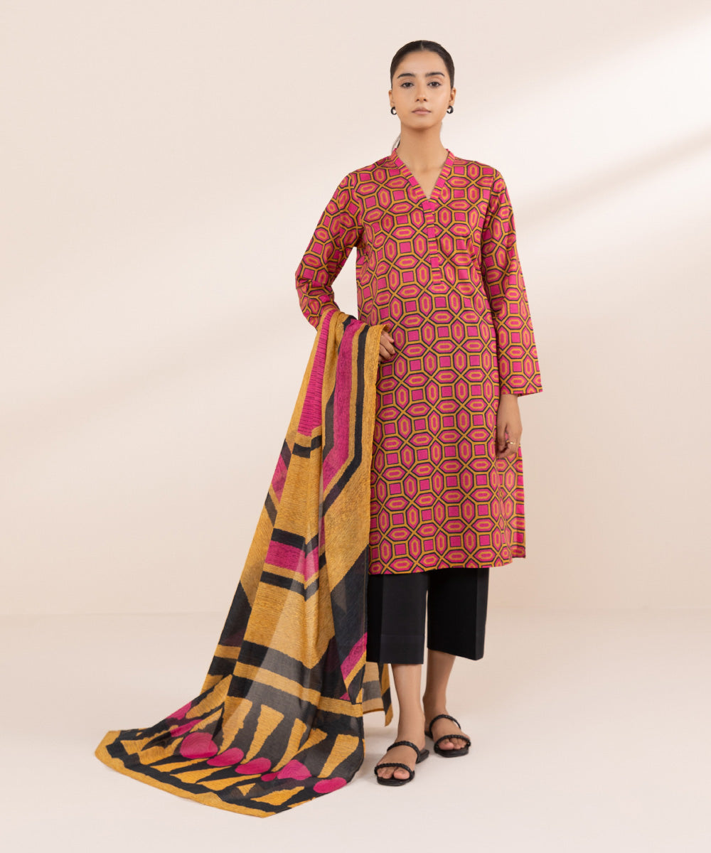 Fine Voile Multi Printed Dupatta