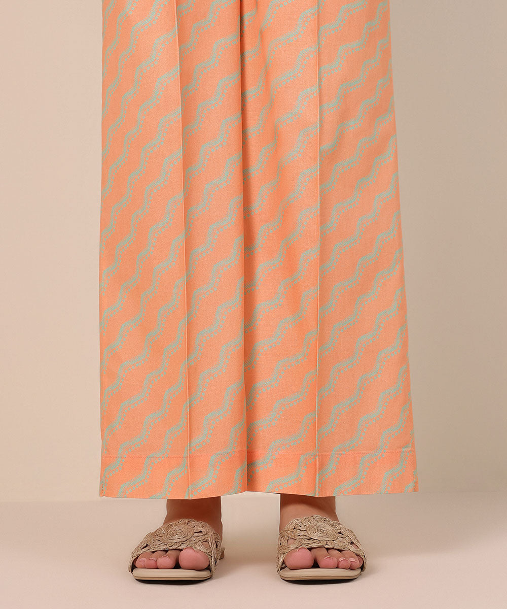 Women's Pret Cambric Orange Printed Culottes