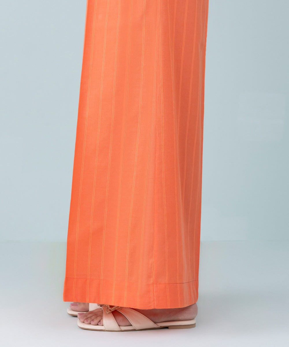 Women's Pret Yarn Dyed Neon Orange Dyed Culottes