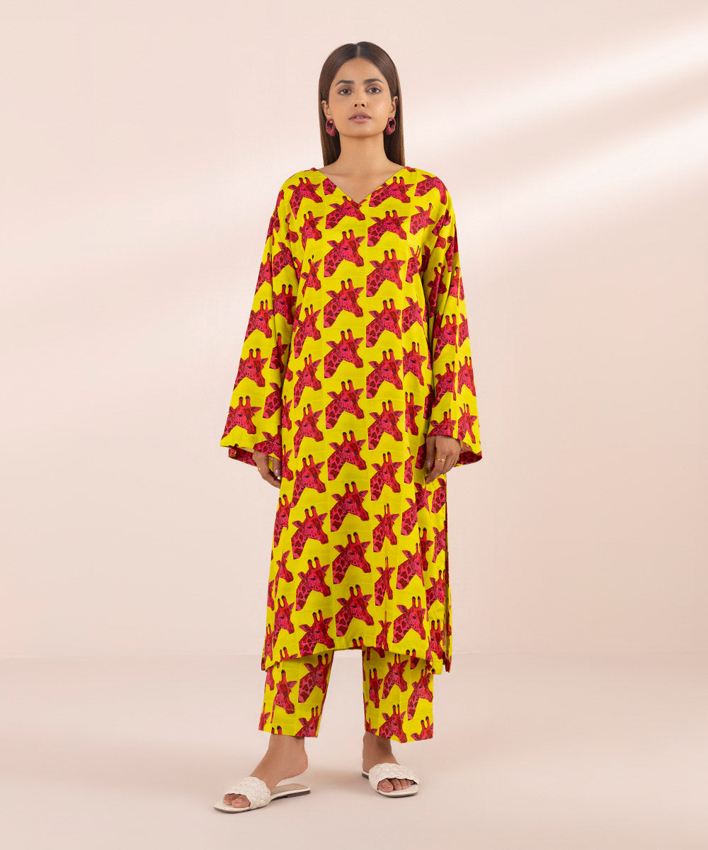 Women's Pret Arabic Lawn Multi Printed Straight Shirt