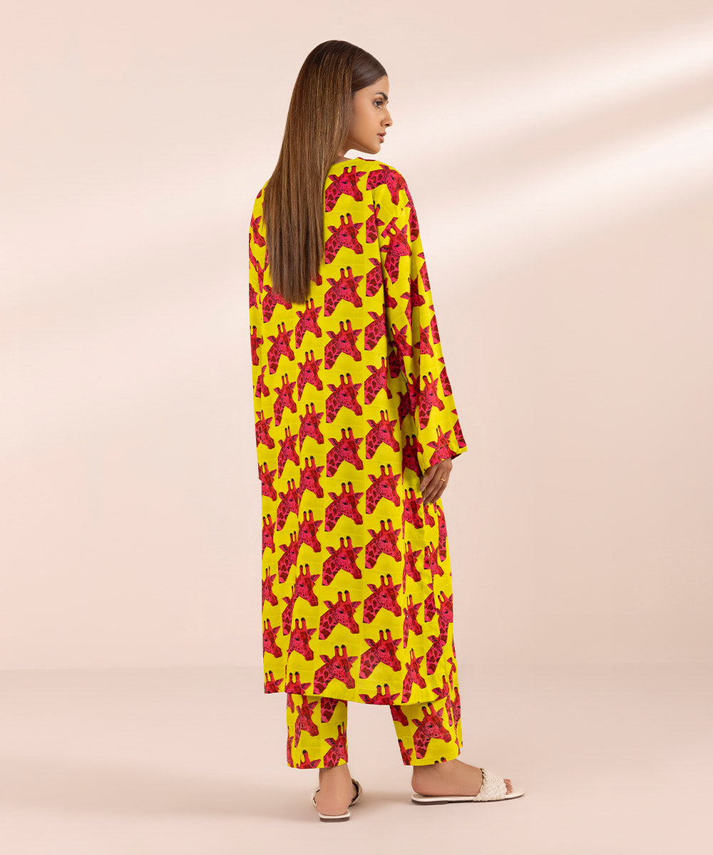 Women's Pret Arabic Lawn Multi Printed Straight Shirt