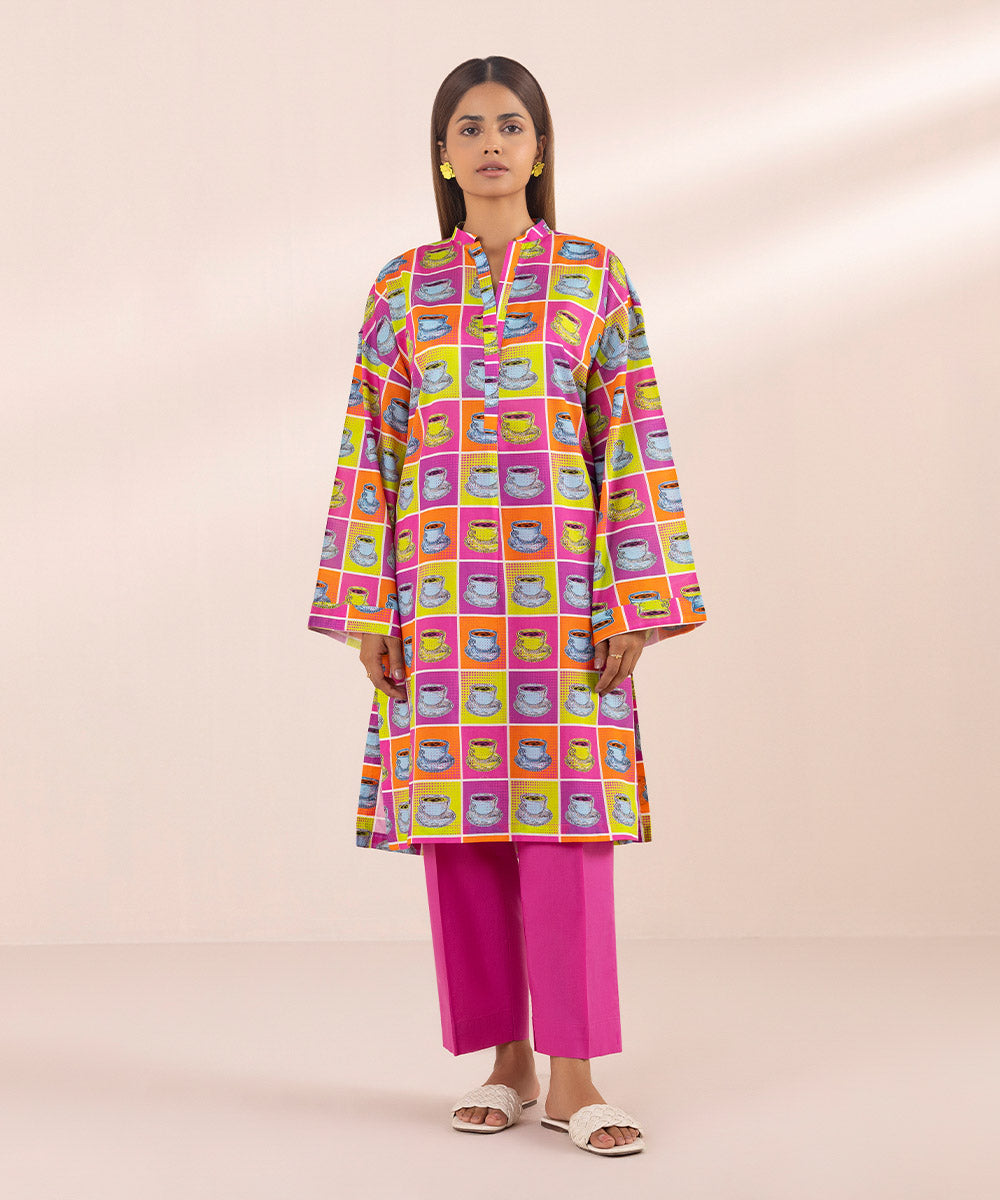 Women's Pret Lawn Multi Printed Boxy Shirt