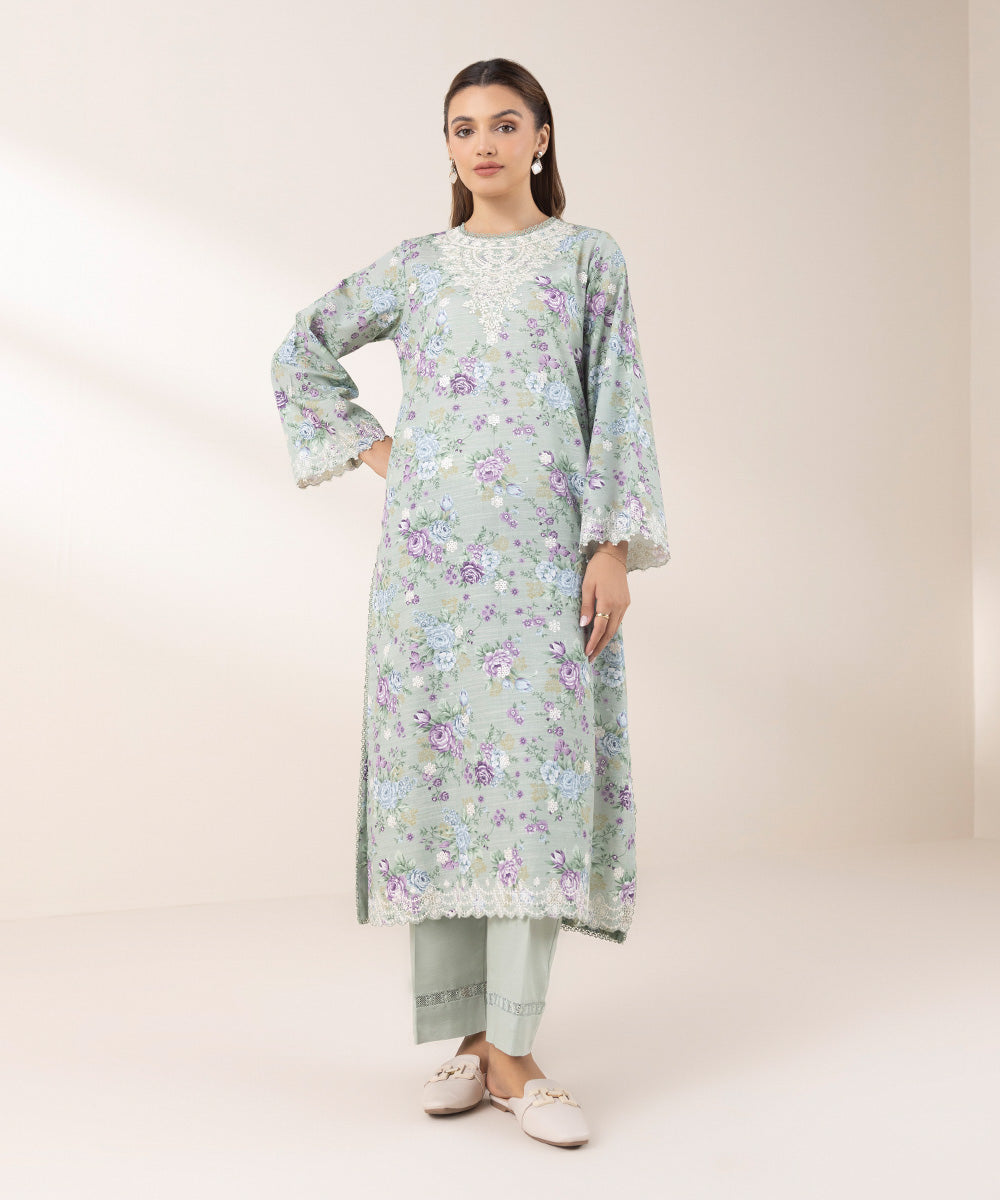 Embroidered Khaddar Shirt