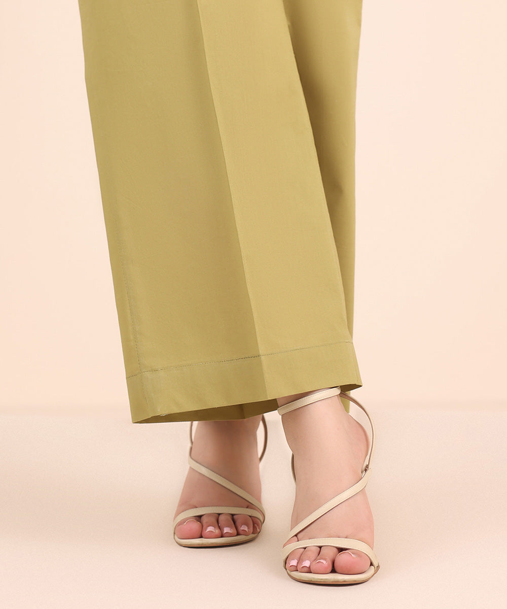 Women's RTW Cambric Brown Solid Culottes