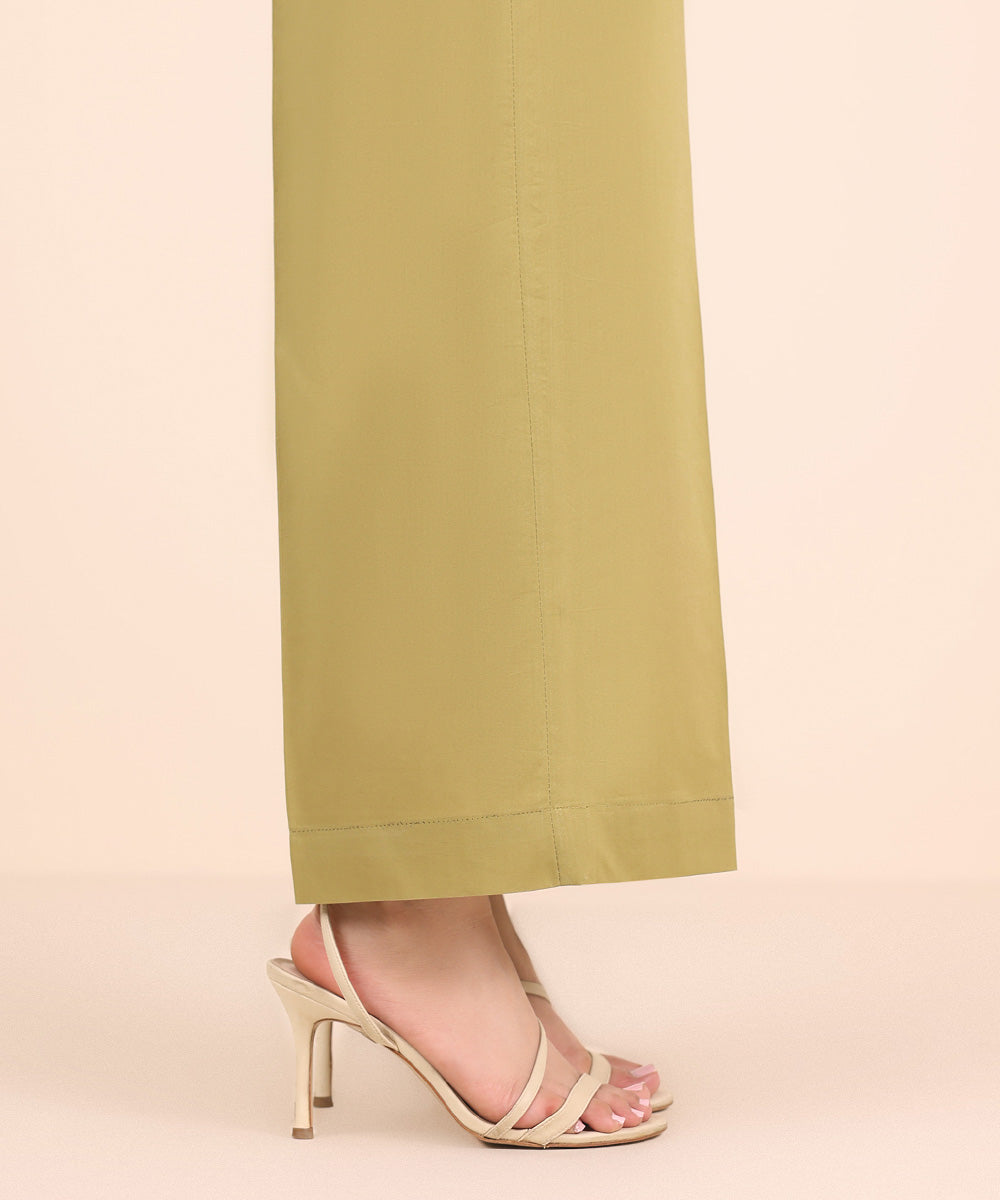 Women's RTW Cambric Brown Solid Culottes
