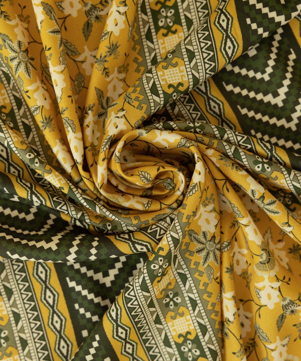 Dull Raw Silk Printed Printed Dupatta