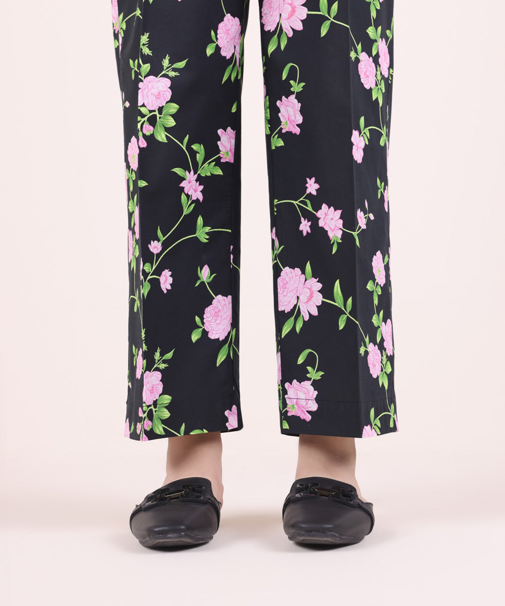 Women's Pret Cambric Printed Multi Straight Pants