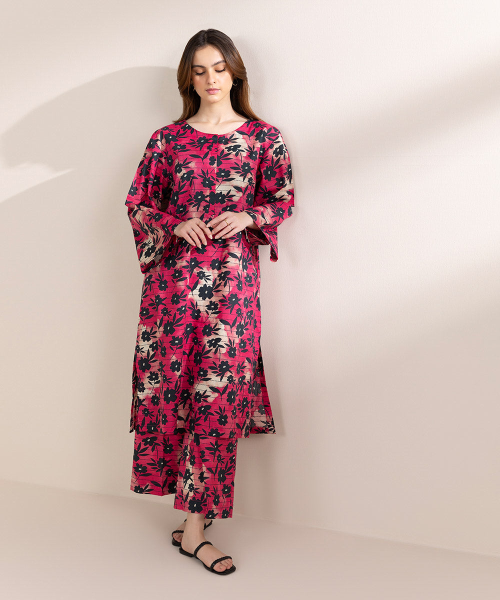 Cambric Pink Printed Dupatta