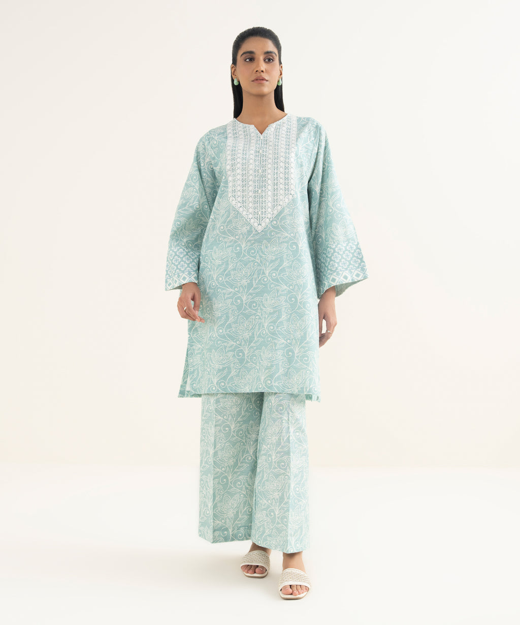 Embroidered Light Khaddar Shirt