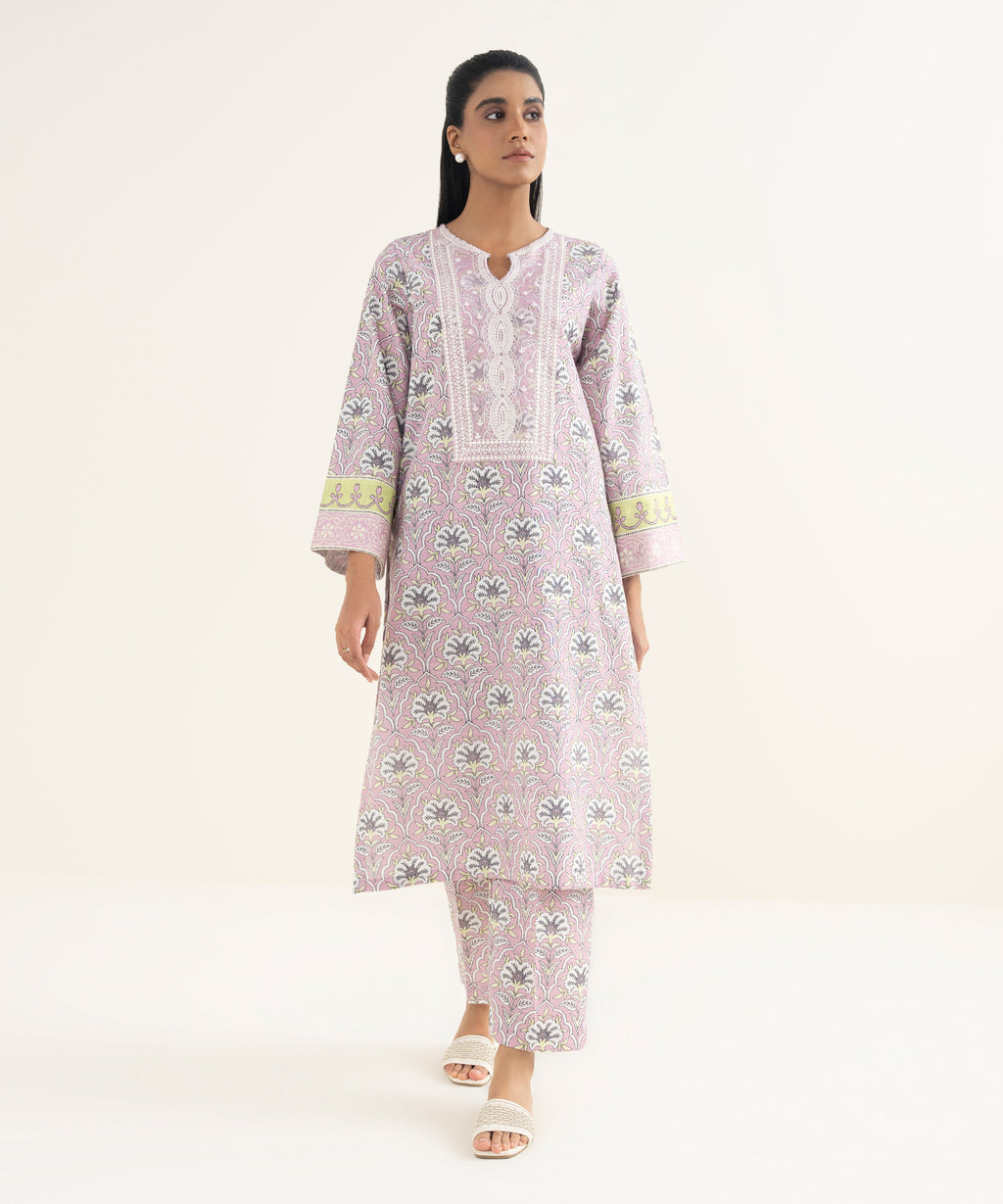 Embroidered Light Khaddar Shirt