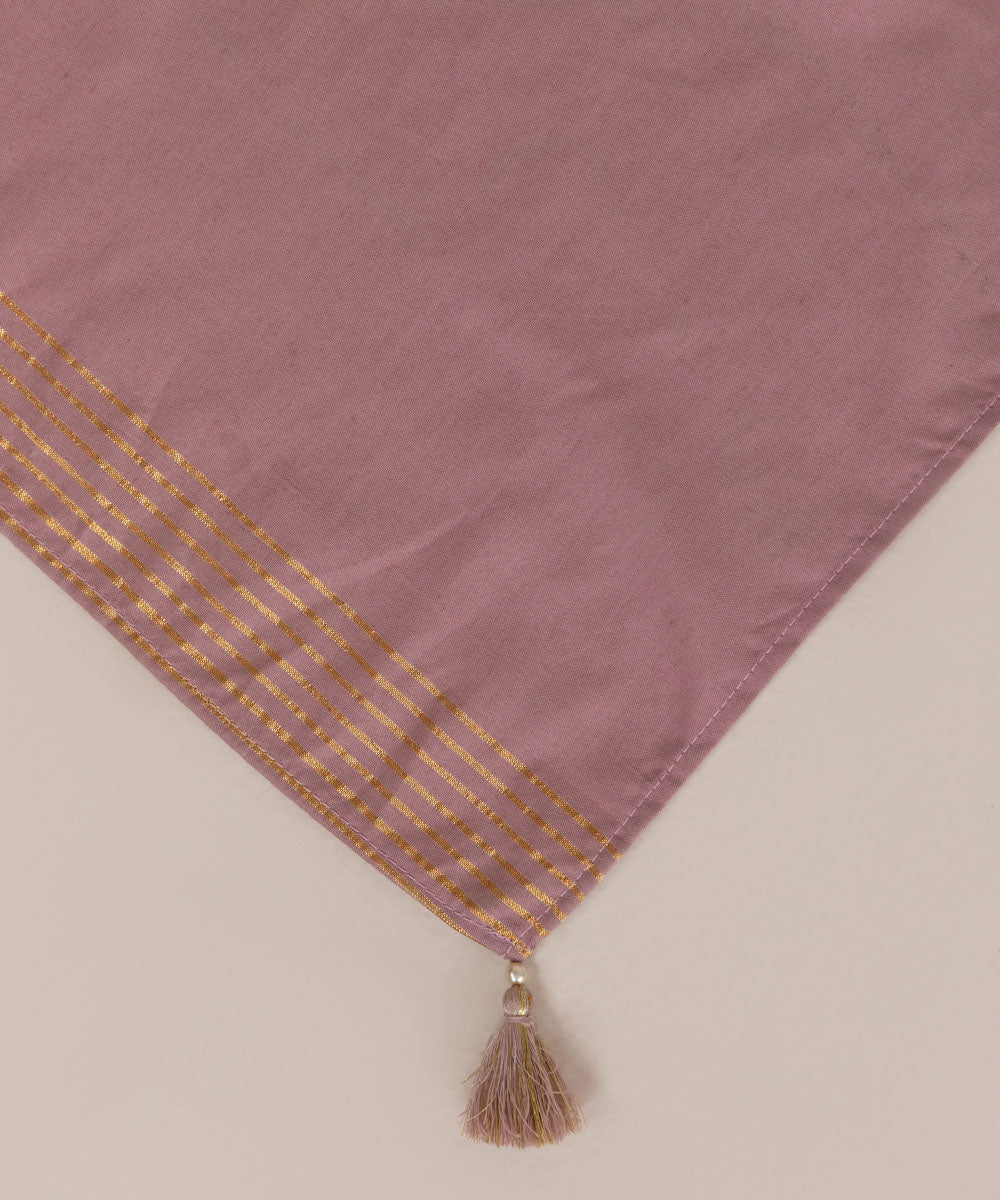 Lurex Chambray Pink Solid Dupatta